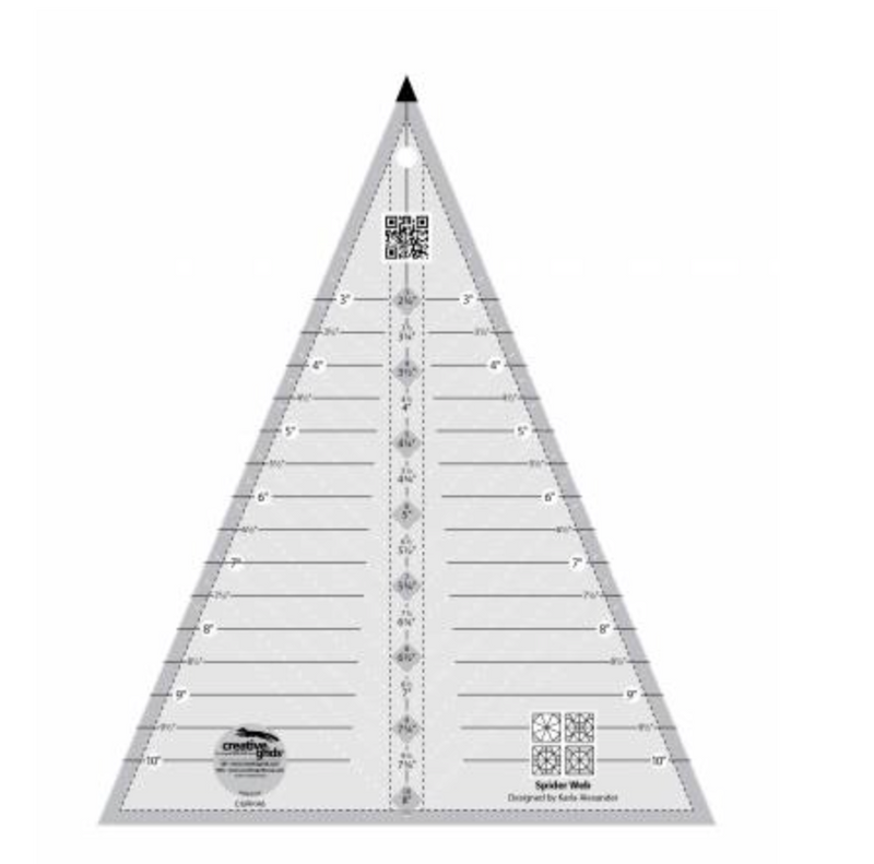 Creative Grids Spider Web Quilt Ruler CGRKA6