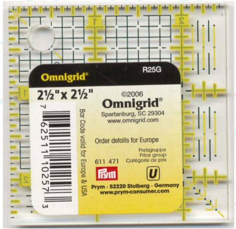 Omnigrid Ruler 2 1/2in With 1/8in Grid