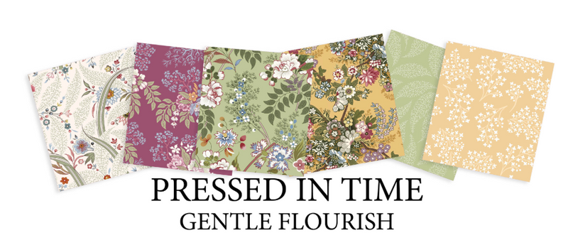 William Kilburn For V&A Pressed in Time Gentle Flourish Fat Quarter Bundle - Organic Cotton