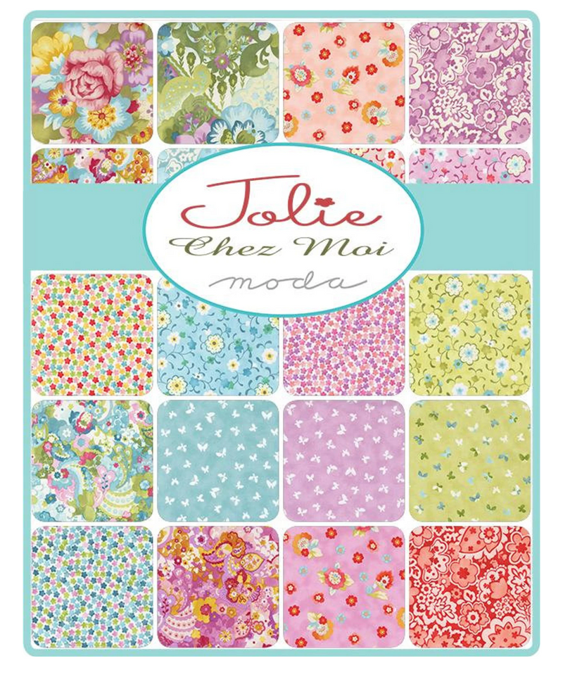 Jolie Fat Quarter Bundle 22 Pieces by Chez Moi for Moda Fabrics 33690AB