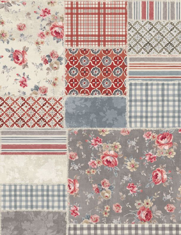 FARMHOUSE CHIC PATCHWORK Multi - 108" Wide Backing by Wilmington Prints 7216-293