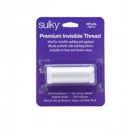 Sulky Premium Invisible Thread .004mm 440yds Clear # 232-0011