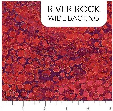 Shimmer Wide Backing -River Rock by Northcott Studio b22991 -Red B22991-26