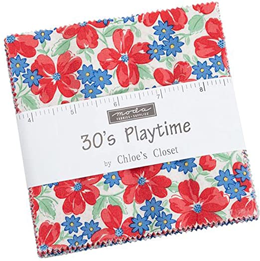 30's Playtime, 42-5" Precut Fabric Quilt Squares by Chloe's Closet