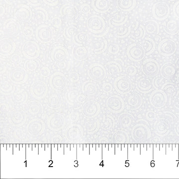 Banyan Batiks - White on White by Northcott - swirls 81203-10