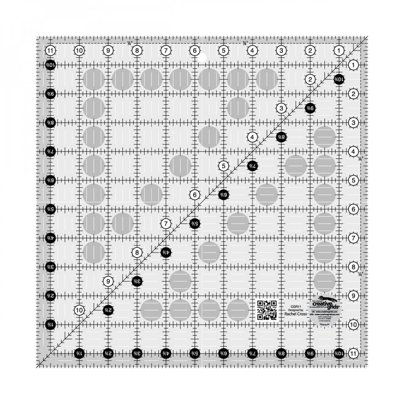 Creative Grids Quilt Ruler 11-1/2in x 11-1/2in # CGR11