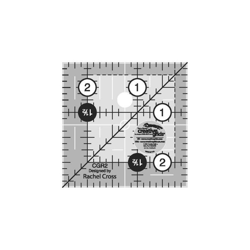 Creative Grids Quilt Ruler 2 1/2” Ruler CGR2