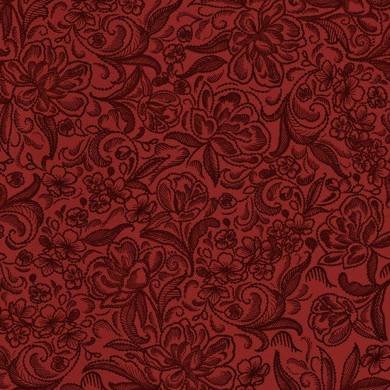 Calla 108" Wide Backing - Red/Burgundy