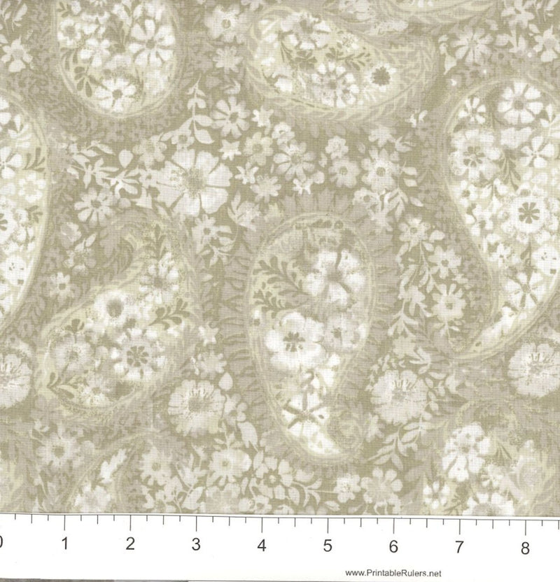 MDG 108" Quilt Backing Paisley Quilt Back - Tan
