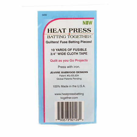 Heat Press Batting Together 3/4in X 10yd # HP34